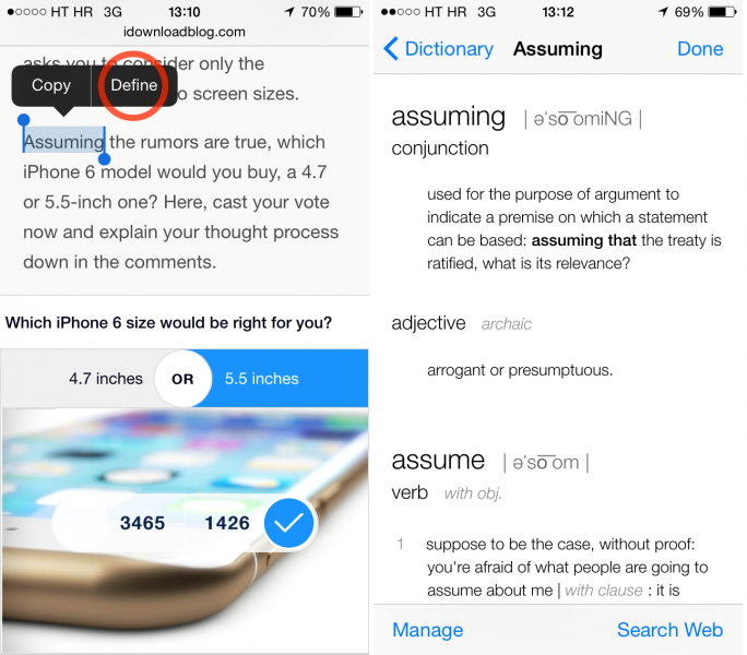 Підказки на iOS